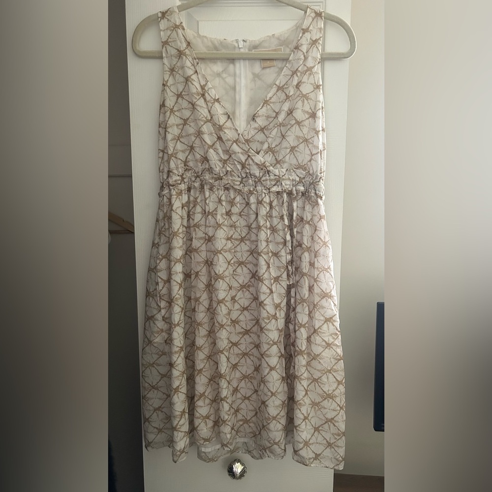 Michael Kors Cream and Brown Patterned Dress - RARE